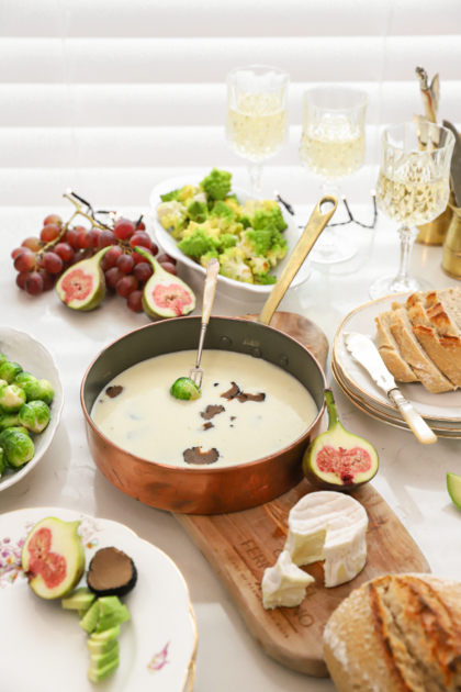 geitenkaas fondue met truffel