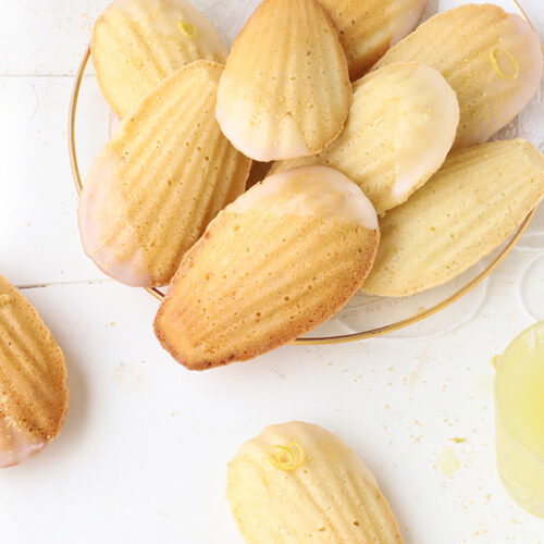 madeleines met limoncello icing
